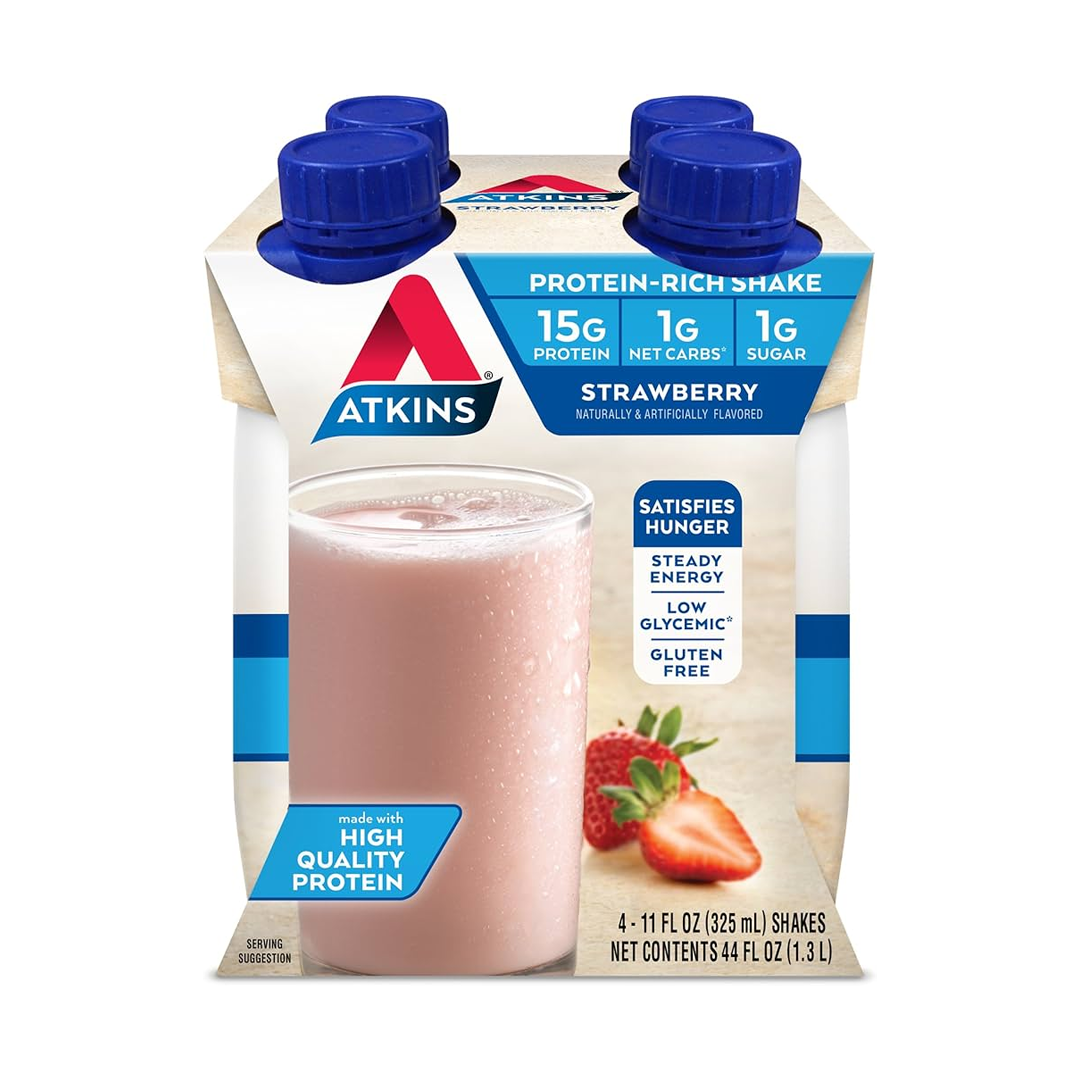 Atkins Ready To Drink Strawberry Shake 330 ml