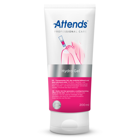 Attends Professional Care Hydro Gel, Cooling & Warming Massage Gel with Mint Oil, Camphor & Menthol - 200ml