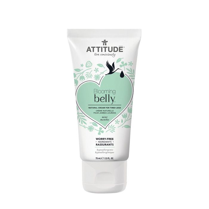 Attitude Blooming Belly Natural Cream For Tired Legs Mint 75 ml