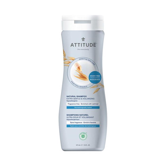 Attitude Natural Shampoo  Gentle & Volumizing Fragrance Free 473 ml