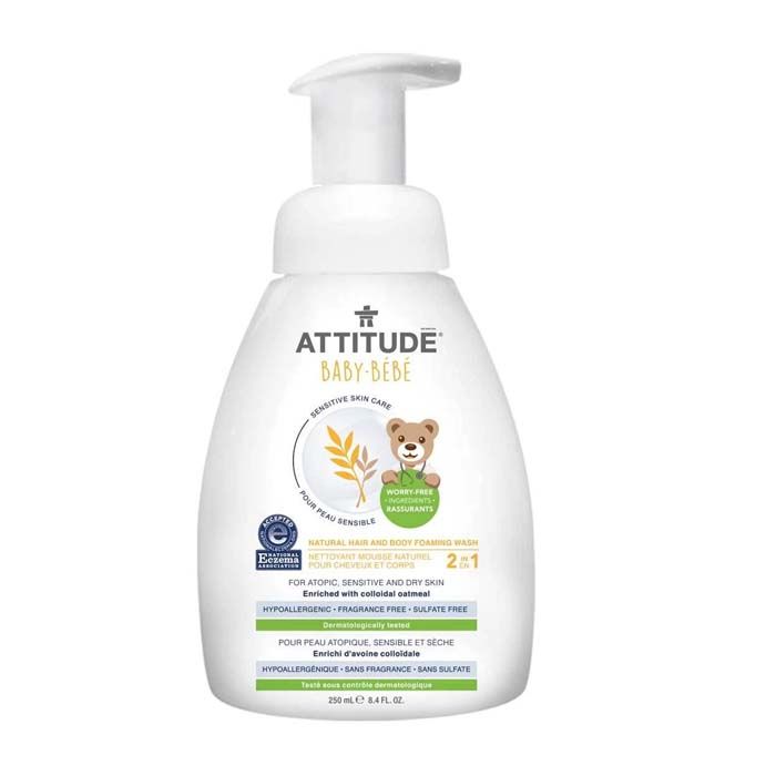 Attitude Sensitive Baby 2 in 1 Hair&Body Foam Wash 250 ml