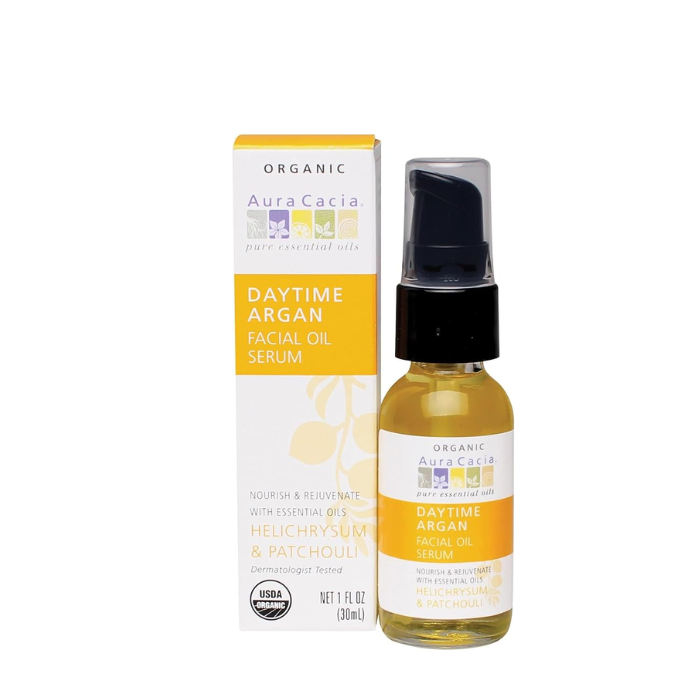 Aura Cacia Day Argan Facial Oil Serum Organic 30 ml