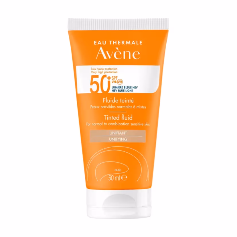 أفين فلويد حماية عالية جداً من الضوء الأزرق HEV مع لون (SPF50+) 50 مل