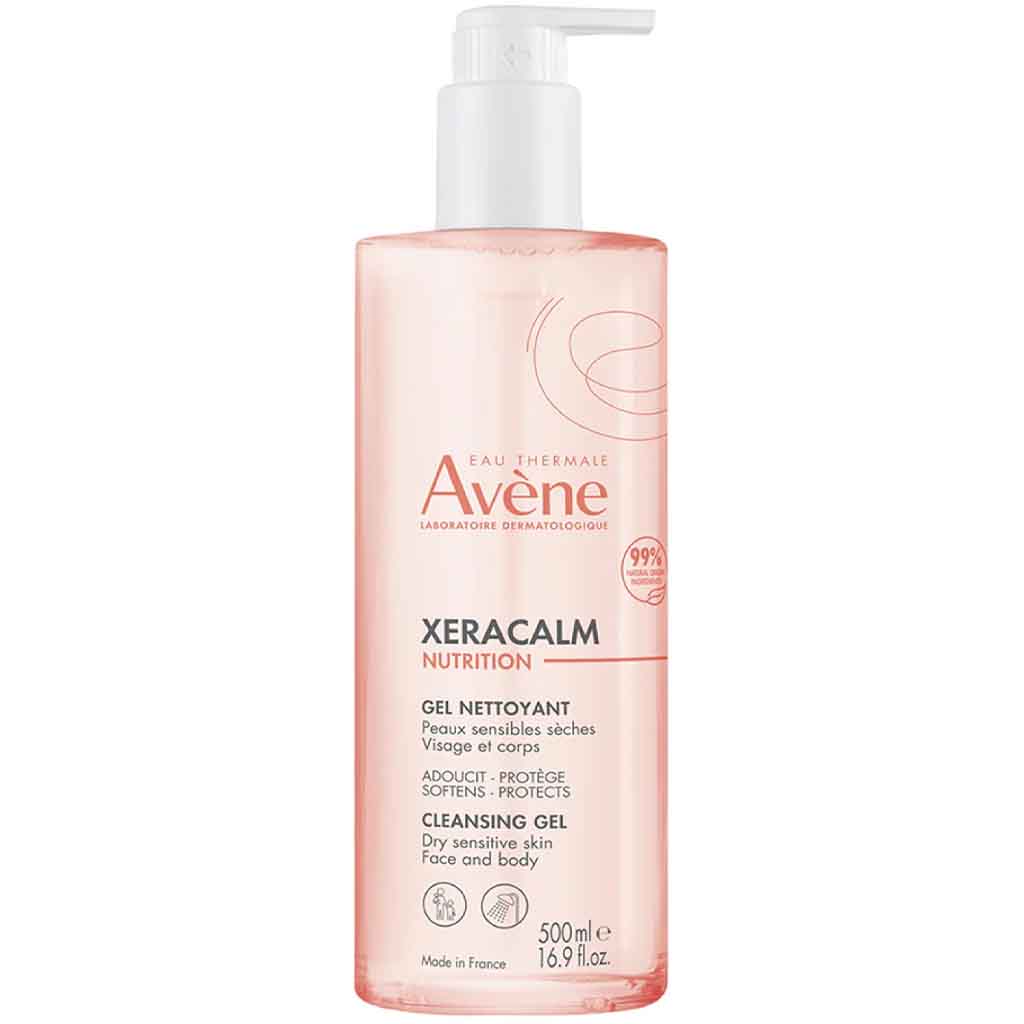 Avene Xeracalm Nutrition Cleansing Gel For Face & Body, 500ml