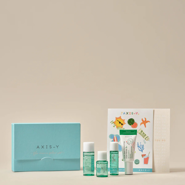 Axis-Y The Mini Glow Set -Travel-Friendly Brightening Skincare Kit for Glowing, Even-Toned Skin