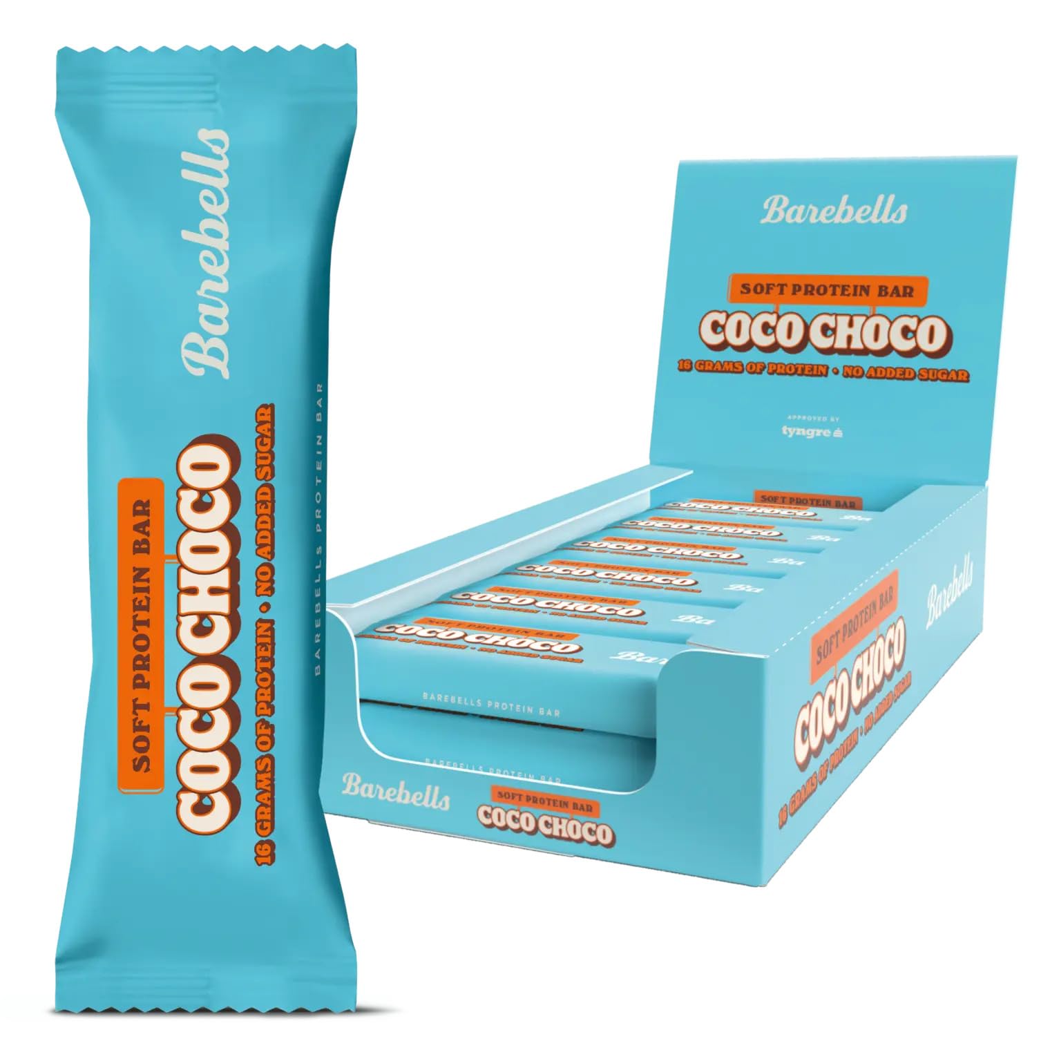 Barebells Soft Protein Bar Coco Choco 55g, 16g Protein, No Added Sugar, Pack of 12