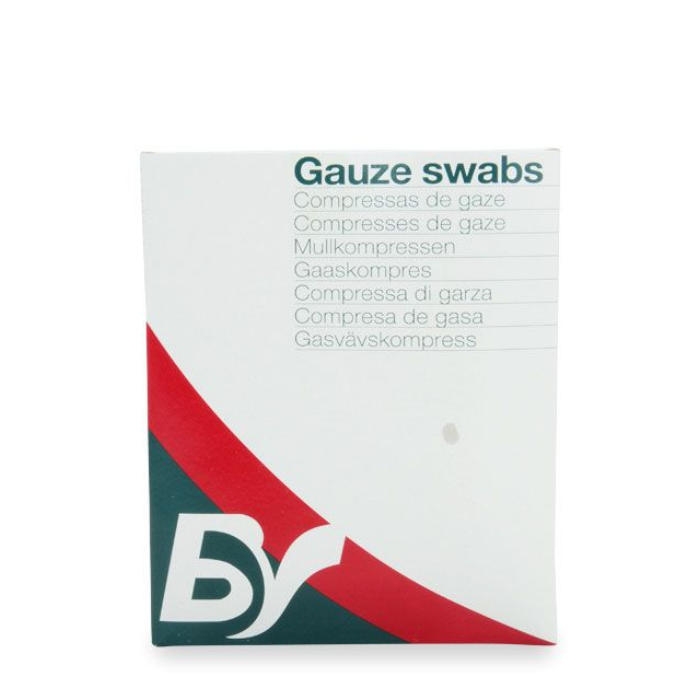 Bastos Viegas Guaze Swabs 5Cm X 5Cm 17/Sq.Cm 16 Plies (100 Pcs)
