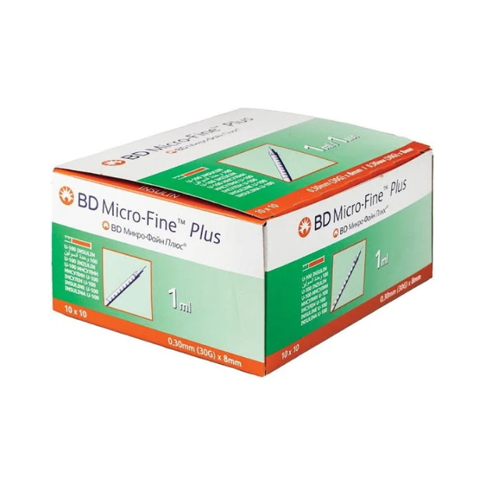 BD Micro Fine Plus Insulin Syringe 1 ml (30 g)