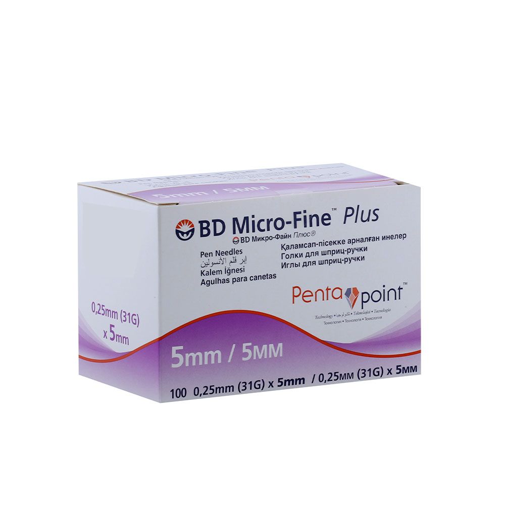 Bd Micro Fine Plus Pen Needles 5mm 100's