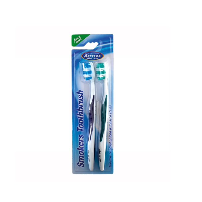 Beauty Formula Smokers Tooth Brush 2 Pack Extra Hard
