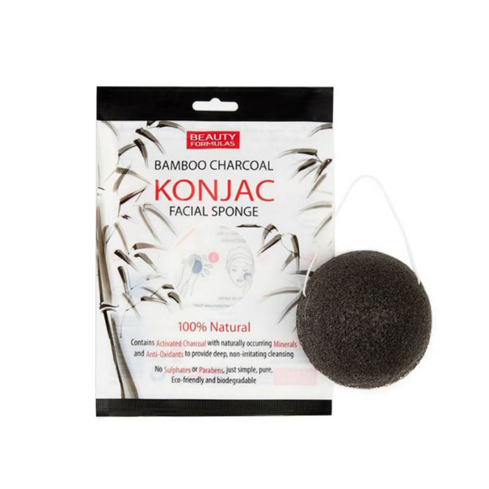 Beauty Formulas Bamboo Charcoal Konjac Sponge 1's Pack