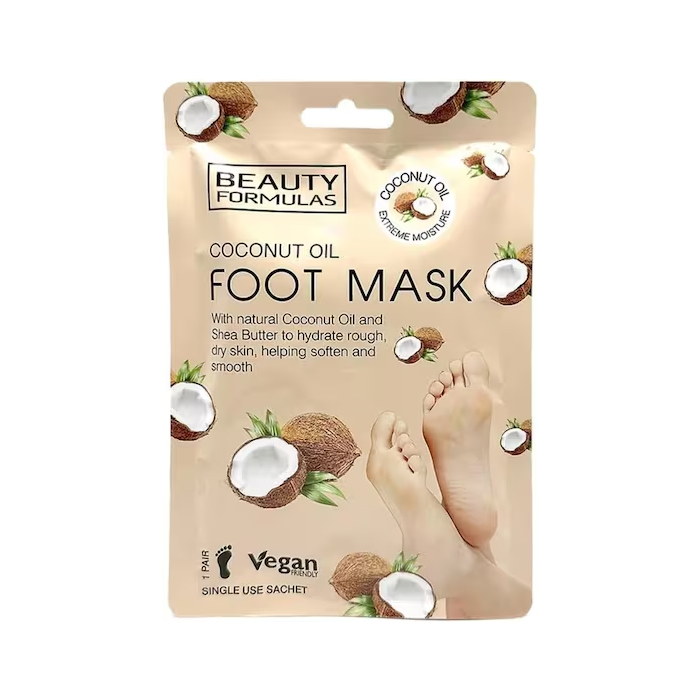 Beauty Formulas Coconut Oil Foot Mask Pair