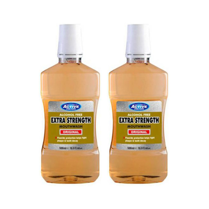 Beauty Formulas Extra Strength Original Mouthwash Twin Pack