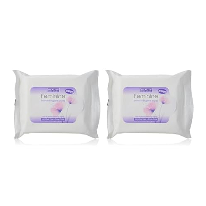 Beauty Formulas Feminine Intimate Wipes 20s Twin Pack