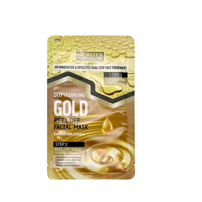 Beauty Formulas Gold Dual Step Facial Peel Off Mask 3 g+ 10 g