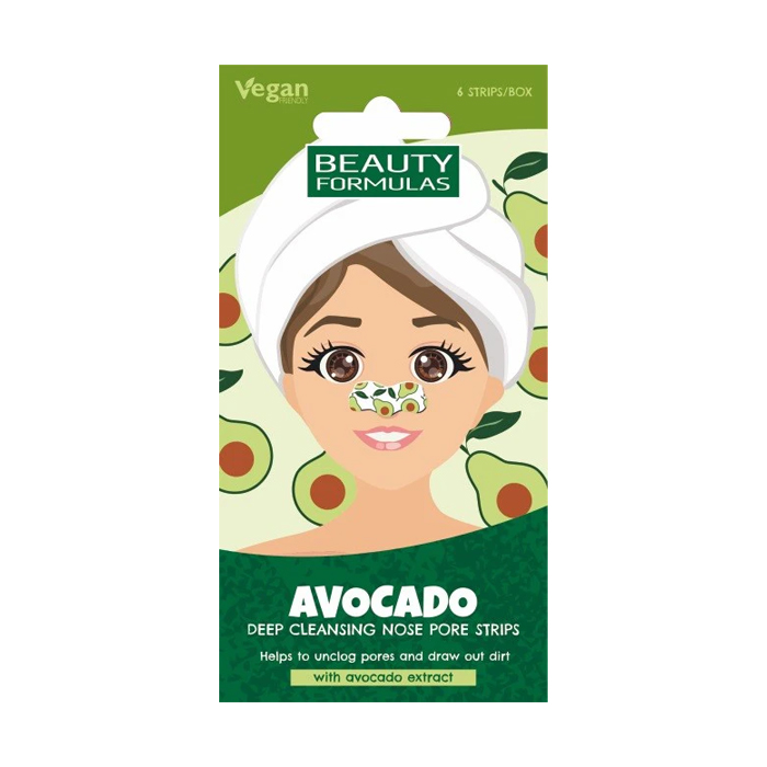 Beauty Formulas Nose Pore Deep Cleansing Blackhead Remover with Witch Hazel & Avocado Extract - 6 Strips