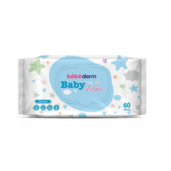 Bebederm Baby Wet Wipes Fragrance Free 60's Premium