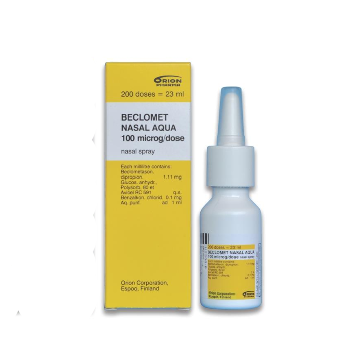 BECLOMET 100MCG AQUA NASAL SPR 200 DOSE (23ML)