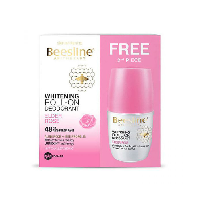Beesline Whitening Roll-On Fragranced Deodorant Elder Rose 50 ml BOGO offer