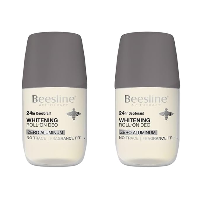 Beesline Whitening Roll-On Deodorant Zero Aluminum Fragrance Free 70 Ml 1+1