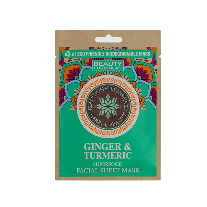 Beauty Formula Ginger &Turmeric Superfood Facial Sheet Mask 1pk