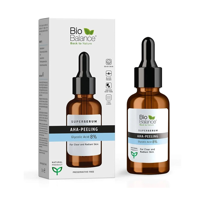 بيو بالانس سوبر سيروم AHA تقشير حمض الجليكوليك 8٪ 30 مل