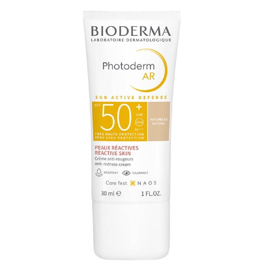 Bioderma Photoderm AR (SPF 50+) Anti-Redness Tinted Sunscreen for Sensitive, Rosacea-Prone Skin 30ml