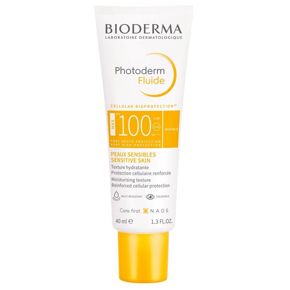 Bioderma Photoderm Max Fluid (SPF 100) – Ultra-Light Sunscreen for Sensitive Skin & Extreme Sun Protection, 40ml