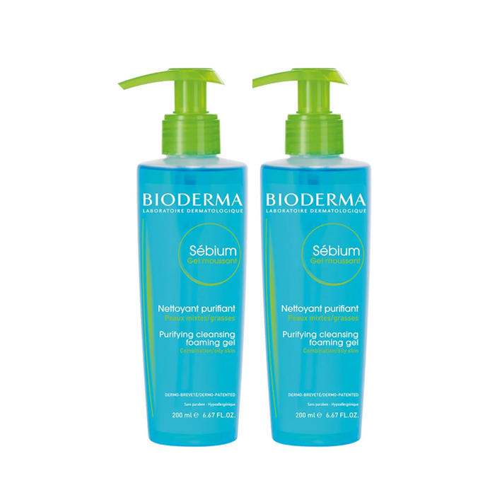 Bioderma Sebium Moussant Gel 200ml 1+1 Promo Pack 60% OFF
