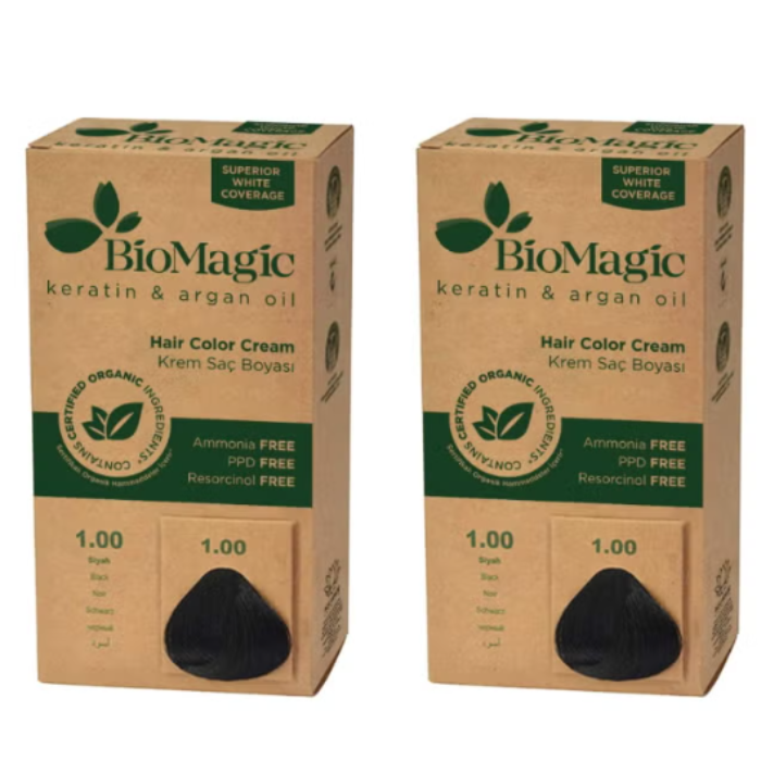 BIOMAGIC HAIR COLOR C K 1/00 BLACK&nbsp;VALUE PACK