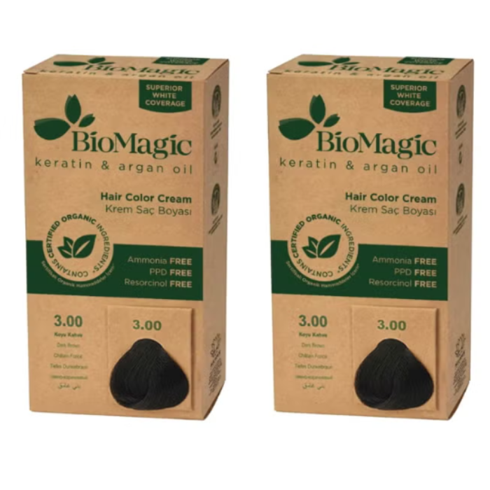 BIOMAGIC HAIR COLOR C K 3/00 DARK BROWN VALUE PACK