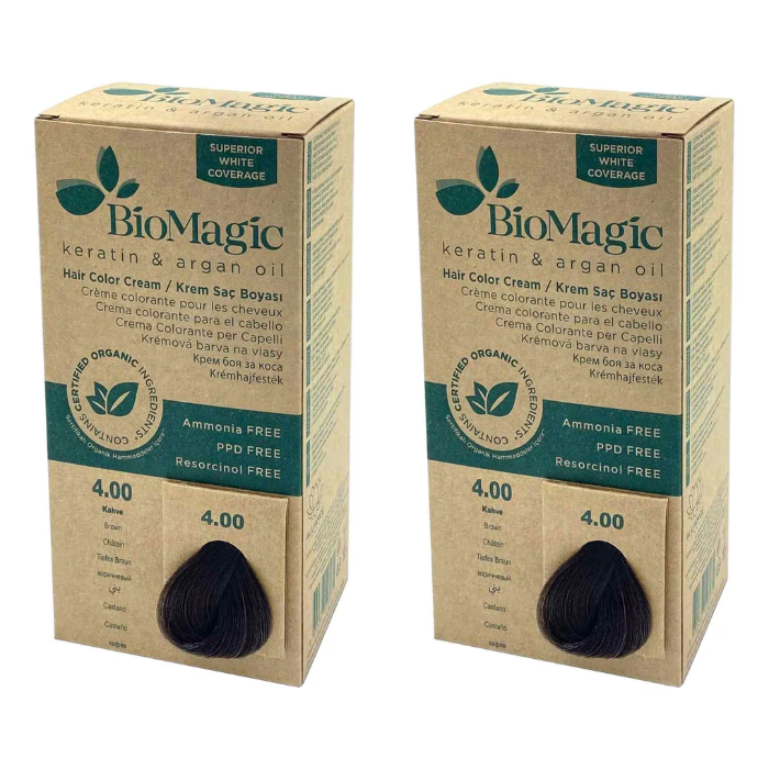 BIOMAGIC HAIR COLOR C K 4/00 BROWN VALUE PACK