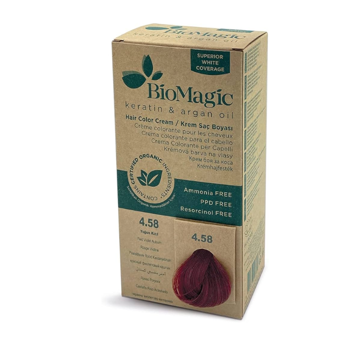 Biomagic Hair Color C K 4/58 Red Violet Auburn