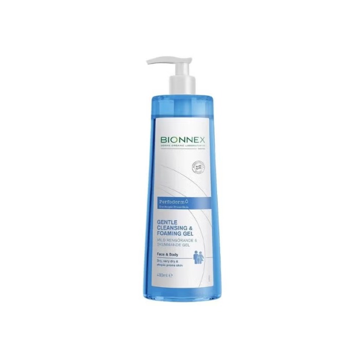 Bionnex Perfederm Gentle Cleansing Foaming Gel, Face and Body Wash for Dry and Sensitive Skin, 400ml