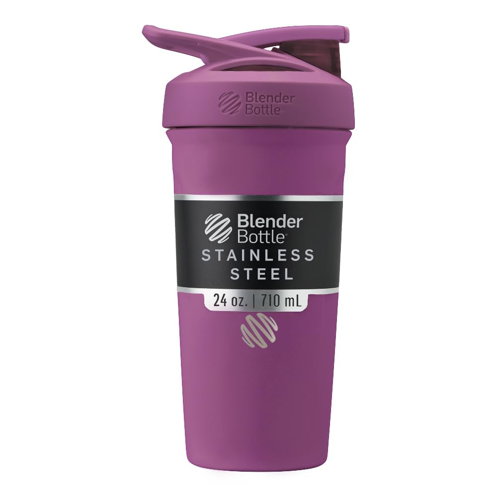Blender Bottle Stainless Steel-Plum 24oz