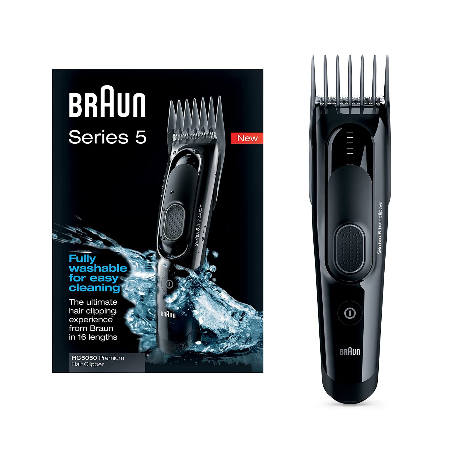 Braun Hair Clipper Washable Rechargable