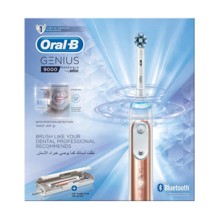 Braun Oral B Genius 9000 Recharg Tooth Brush Rose Gold