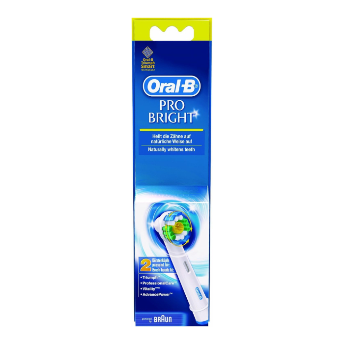 Braun Oral B Pro Bright Replacement Brush Heads 2'S