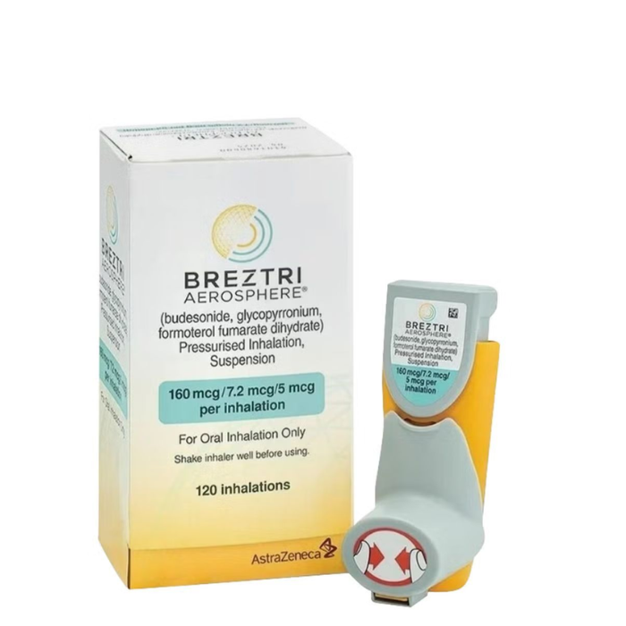 Breztri Aerosphere 5MCG/7.2MCG/160MCG Inhalation 120 Actuati