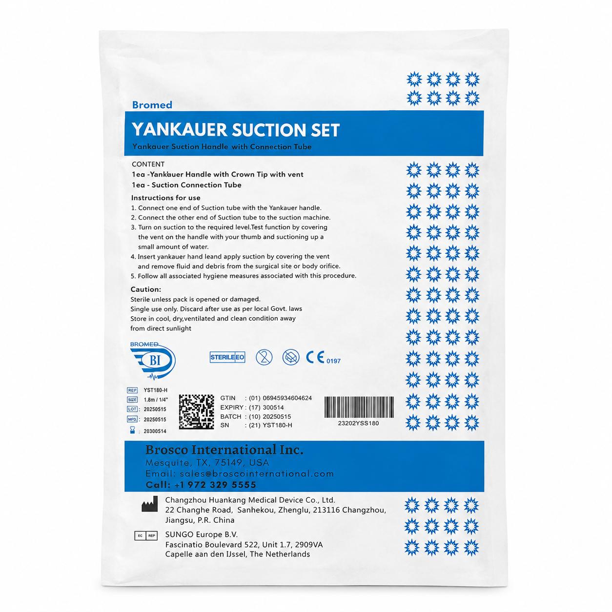 Bromed Yankaur Suction Set 1s