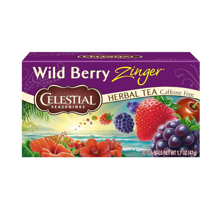 Celestial Seasonings Herbal Tea Wild Berry Zinger 20s