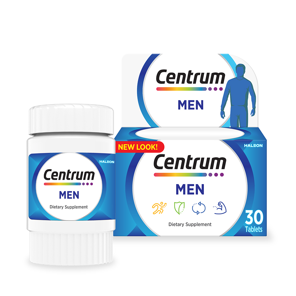 Centrum Men Multivitamin & Mineral Tablets for Energy, Immunity and Muscle Function, 30 Tablets