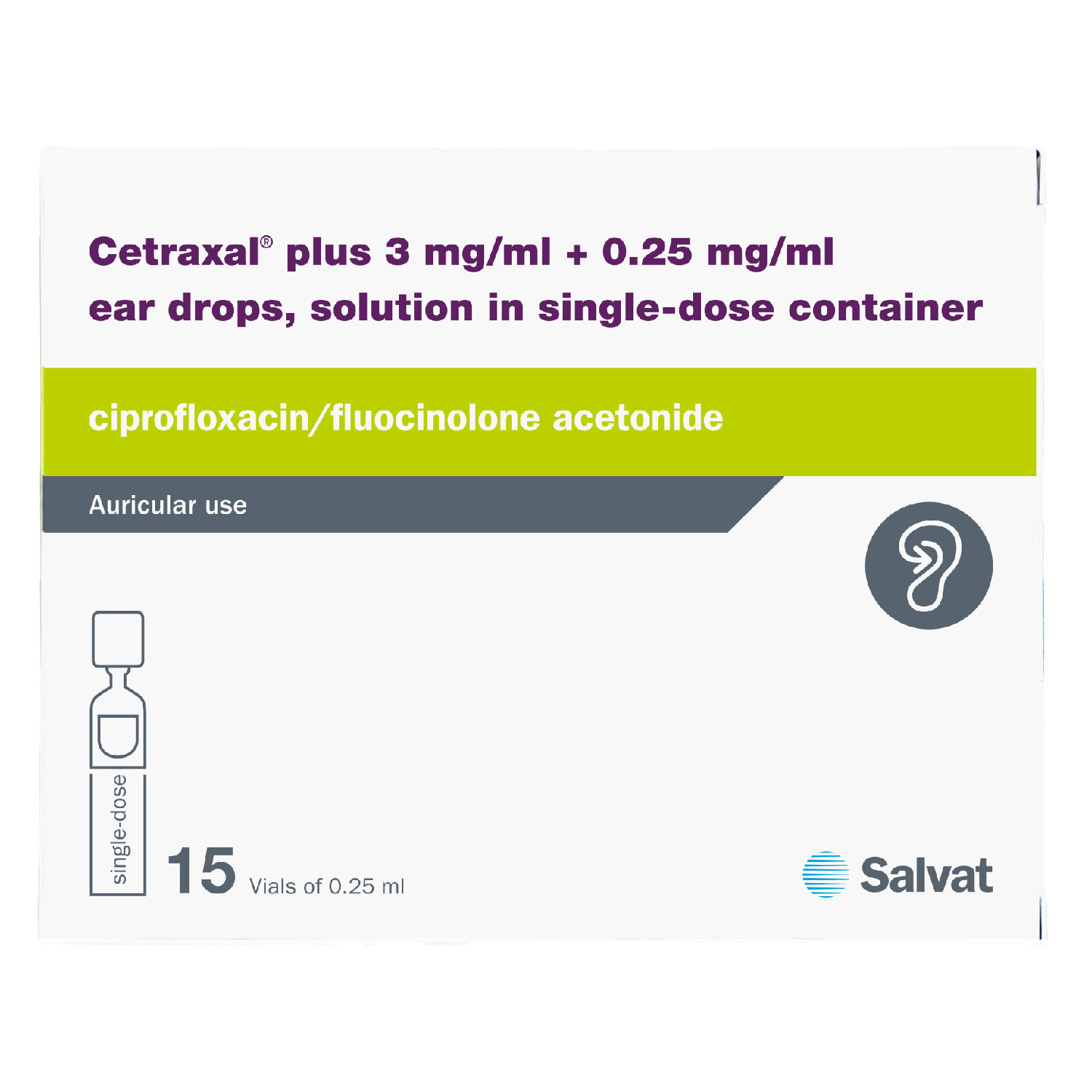 Cetraxal Plus Ear Drops 0.25ml X 15's