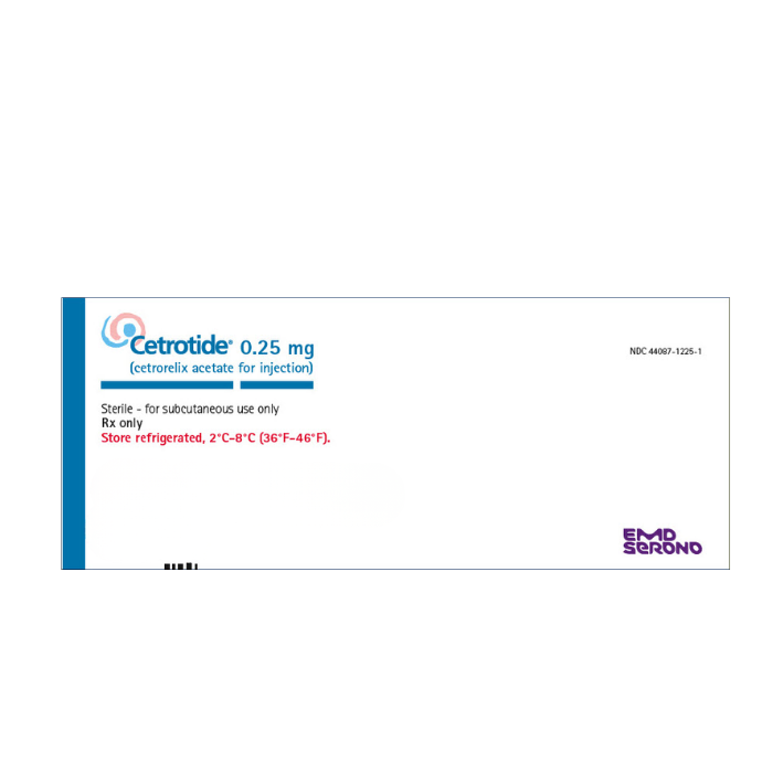 CETROTIDE 0.25MG 1 Vial(Dry) + 1 Solv Syringe(1ml)+2 Needles