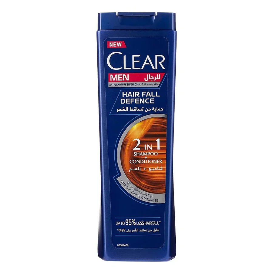 Clear Men 2-in-1 Anti-Dandruff Hair Fall Defence Shampoo & Conditioner with Coffee & Ginseng - 400ml