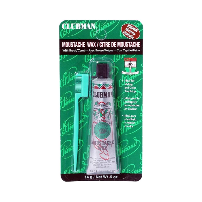 Clubman Moustache Wax Hang Pack-Neutral 0.5 Oz