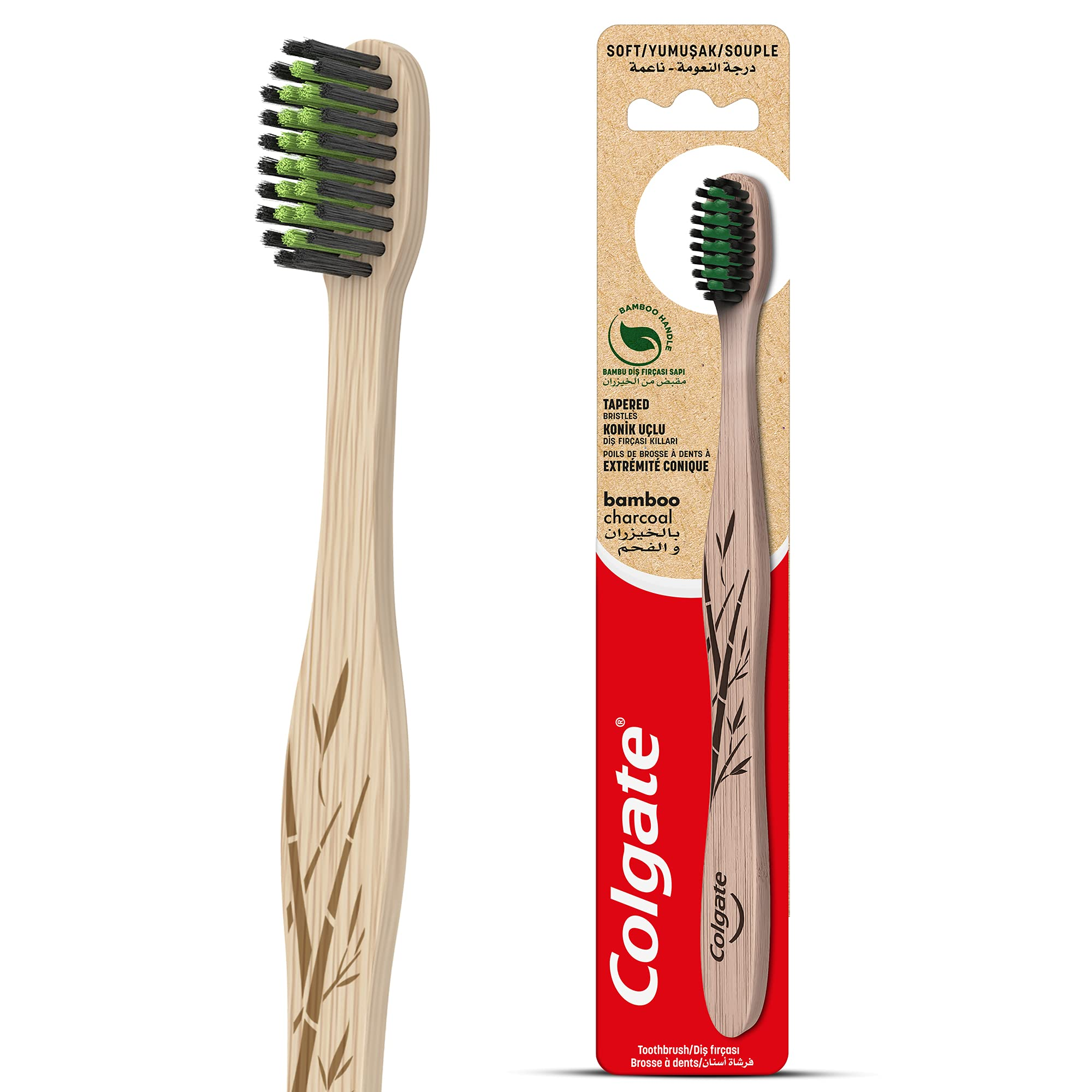 Colgate Toothbrush Bamboo Charcoal Soft Souple