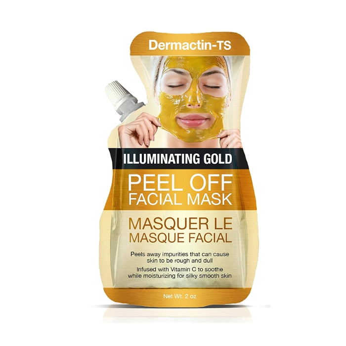 قناع مقشر للوجه المضيء بالذهب من Dermactin-Ts- وزن  50 جم