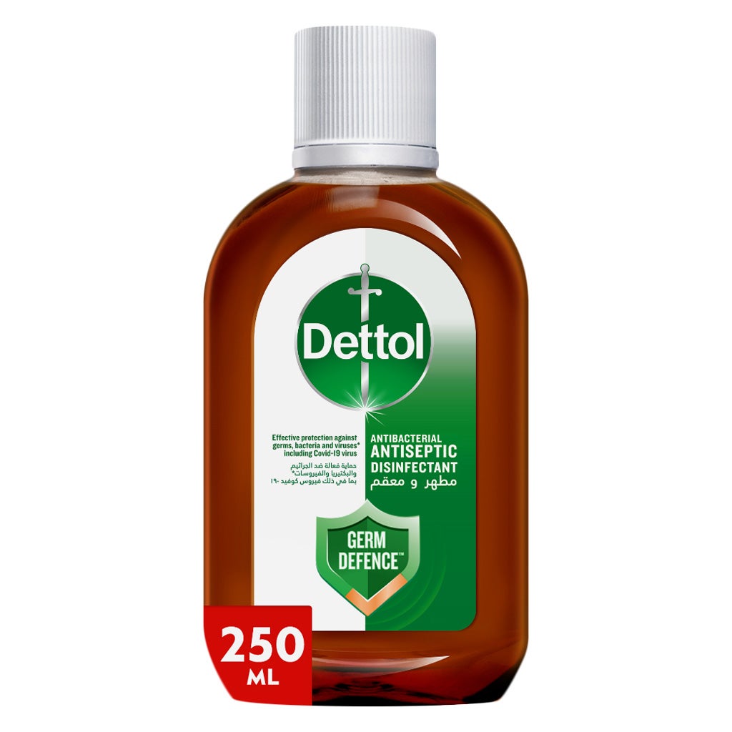 Dettol Antiseptic Disinfectant Liquid – Kills 99.9% of Germs & Bacteria for First Aid, Hygiene & Surface Cleaning - 250ml