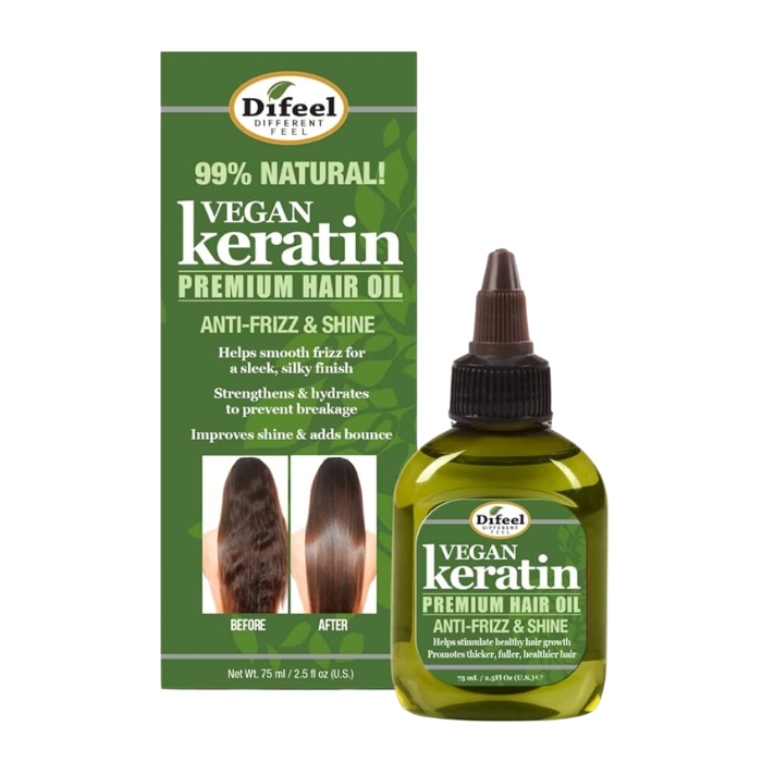 ديفيل 99٪ زيت كيراتين نباتي طبيعي للشعر 75 مل